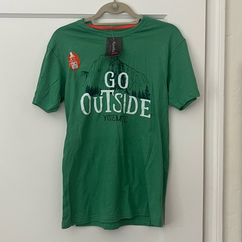 NWT Kastlfel Go Outside Yosemite El Capitan green t shirt 🌲🏞️